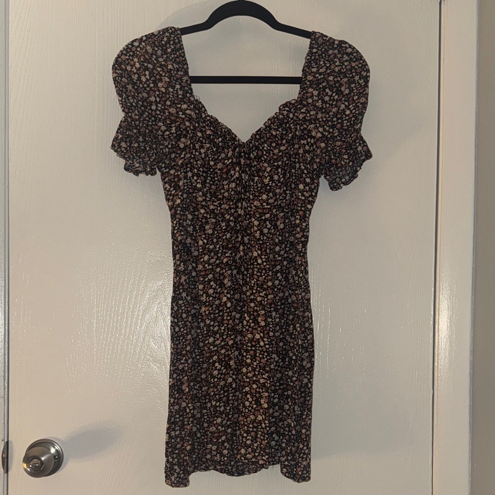 SHEIN Black Floral Mini Dress